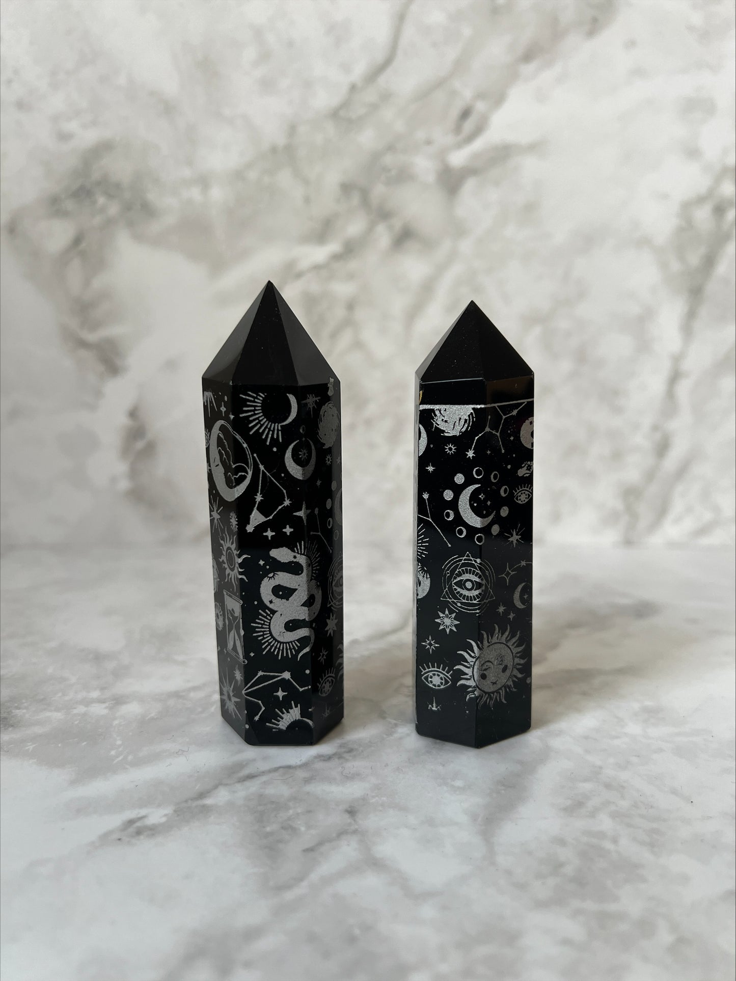 Cosmic Black Obsidian Towers