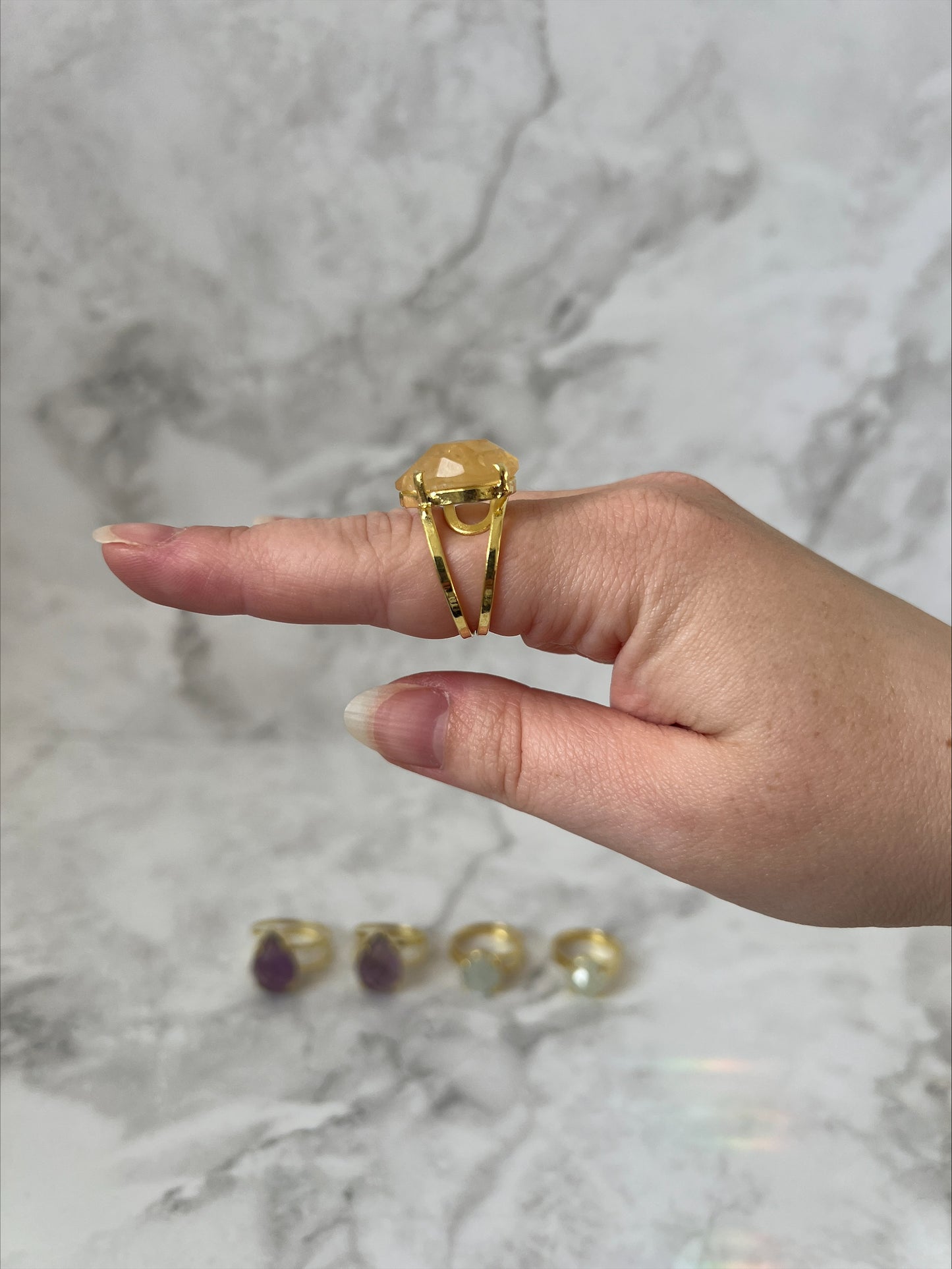 Brazilian Chunky Crystal Rings