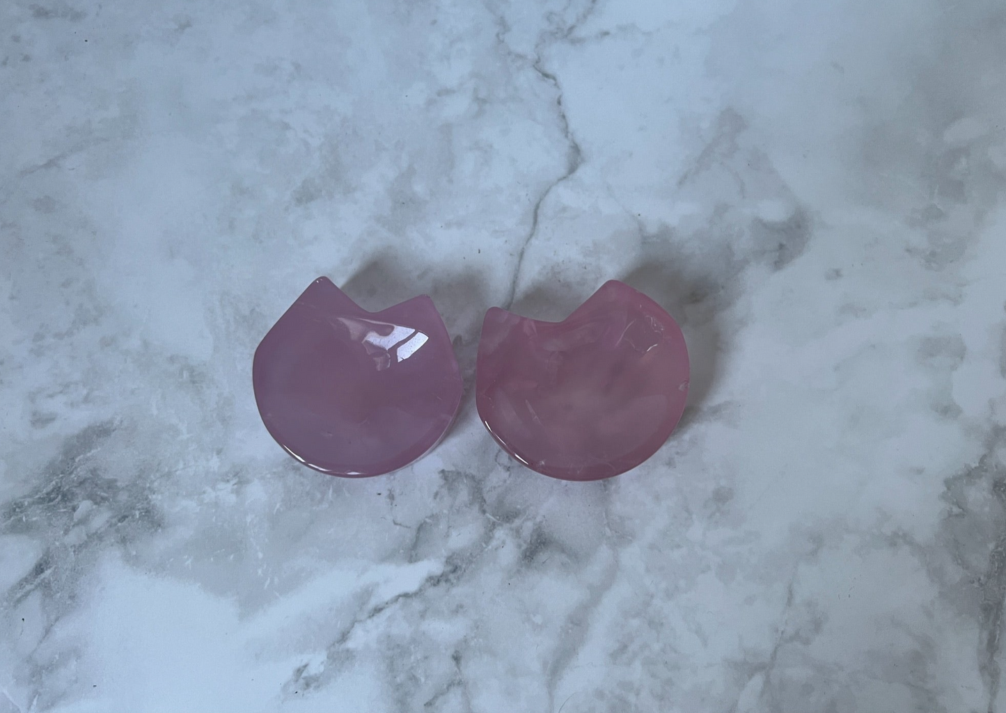 Brazilian Rose Quartz Cat Bowls