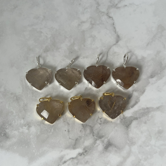 Brazilian Crystal Heart Pendants