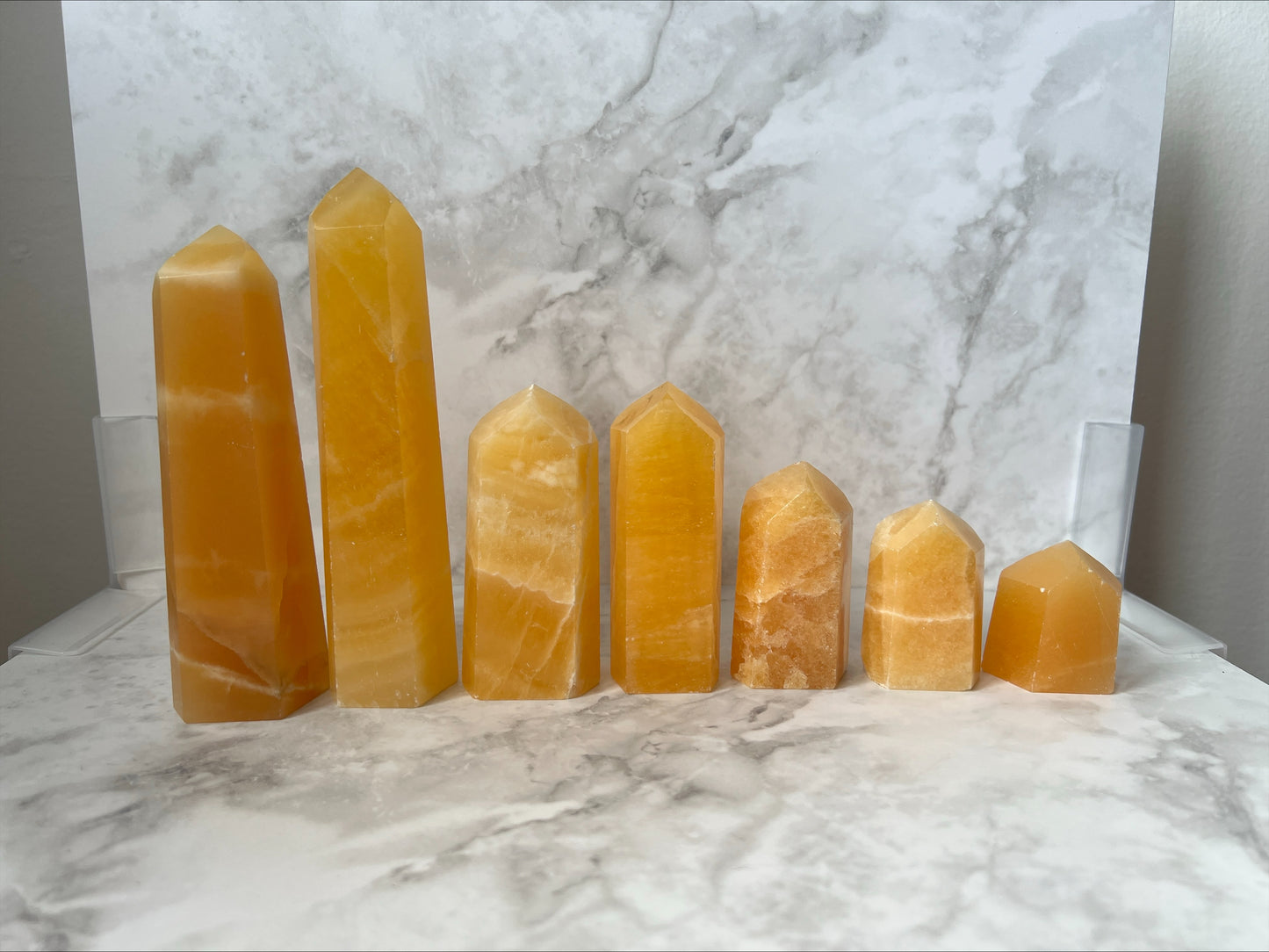 Brazilian Orange Calcite Towers