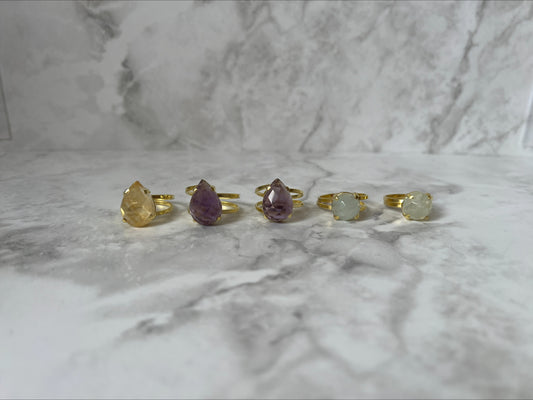 Brazilian Chunky Crystal Rings