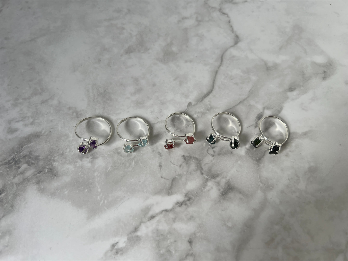 Brazilian Double Raw Crystal Rings