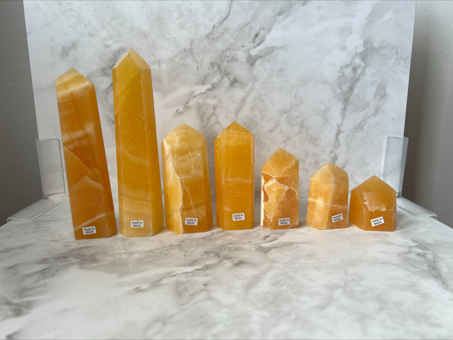 Brazilian Orange Calcite Towers