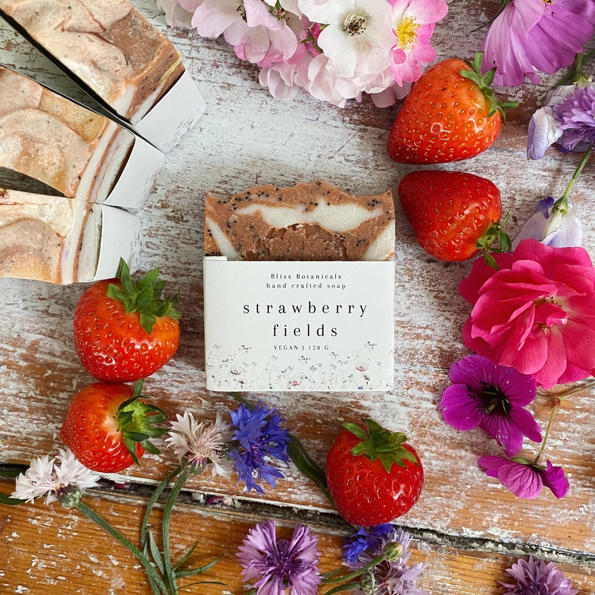 Strawberry Fields Handmade Soap - Bliss Botanicals