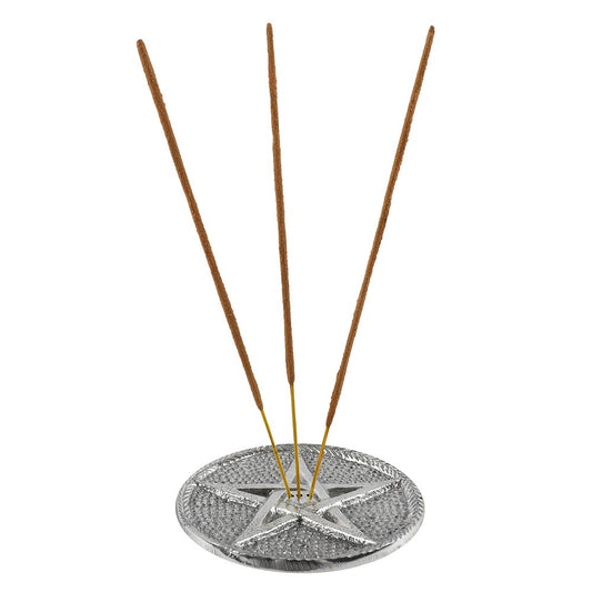 Silver Pentagram Incense Holder